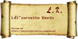 Lázorovits Kevin névjegykártya